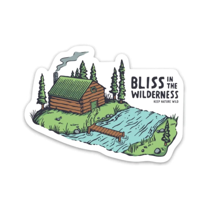Cabin in the wilderness sticker