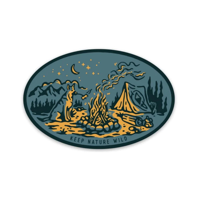 Keep Nature Wild campfire dog sticker