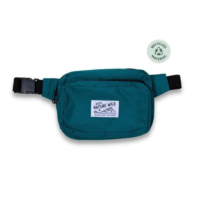 Everyday Keep Nature Wild teal fanny pack