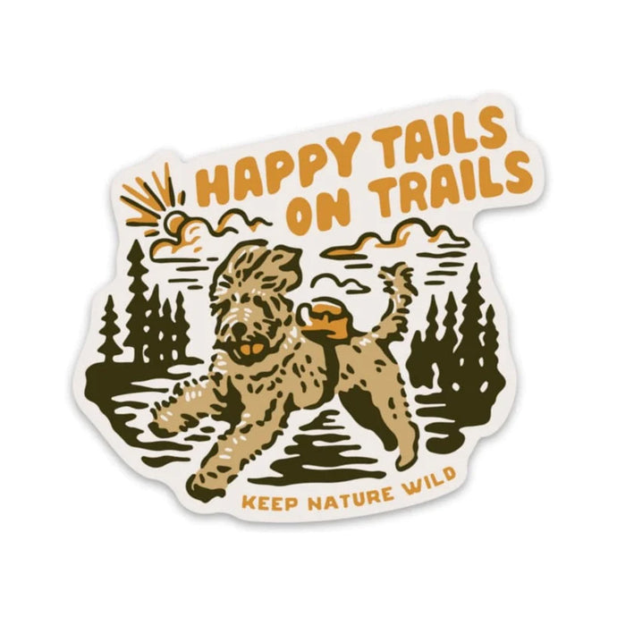 Happy Tails on Trails sticker