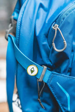 Load image into Gallery viewer, Keep Nature Wild enamel pin on a backpack
