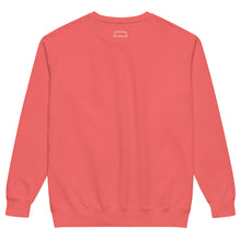 Load image into Gallery viewer, Watermelon sweatshirt back with Aerial Lift Bridge on top collar
