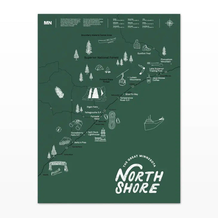 North Shore, Minnesota map