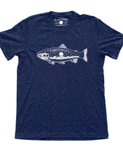 Load image into Gallery viewer, Trout Tee - Speckled Navy
