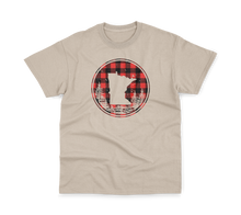 Load image into Gallery viewer, Buffalo plaid logo Minnesota cream t-shirt
