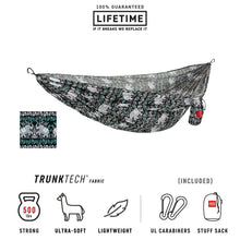 Load image into Gallery viewer, Elephant and teal and black Grand trunk hammock

