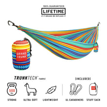 Load image into Gallery viewer, Bright colored Grand Trunk hammock
