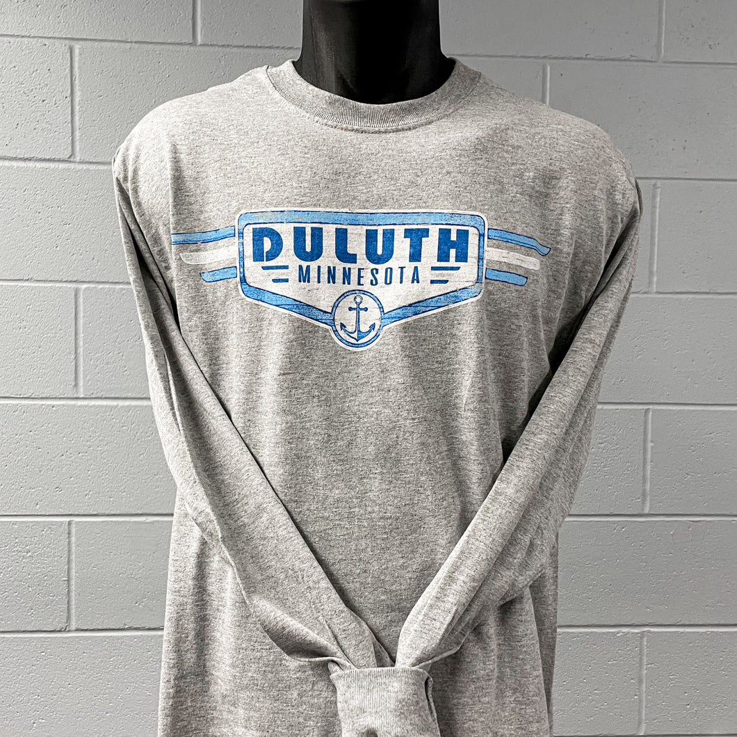 Duluth, Minnesota long sleeve grey shirt with anchor logo