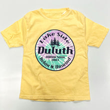 Load image into Gallery viewer, Yellow lake side Duluth Minnesota t-shirt
