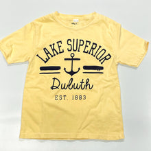 Load image into Gallery viewer, Lake Superior Duluth youth t-shirt in yellow
