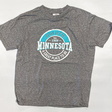 Load image into Gallery viewer, Grey youth tshirt that says Duluth, Minnesota a great place to be
